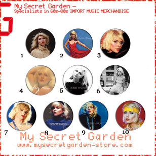 Blondie - Debbie Harry Portrait Pinback Button Badge Set 1a or 1b ( or Hair Ties / 4.4 cm Badge / Magnet / Keychain Set )